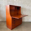 Mid Century Modern Borge Moyensen Teak Secretary Desk With Key