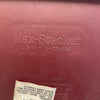Set of Four 1980s Steelcase Max-Stacker Burgundy Plastic & Chrome Stacking Chairs