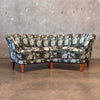 Danish 1950s Bannana Settee Chanel Back With New Upholstery