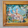 Mid Century Modern Acrylic on Canvas Abstract Impressionist Painting