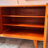 European Mid Century Sideboard with Striped Wood Veneer With Key