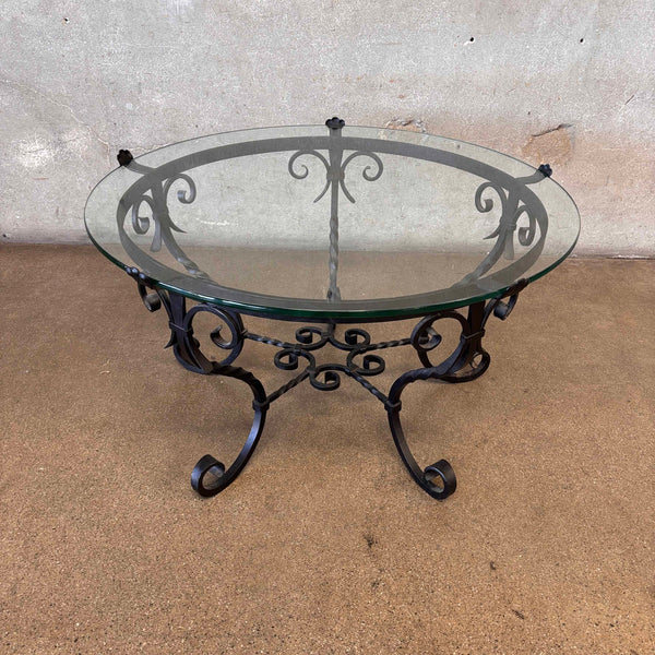 Wrought Iron Patio Table With Glass Top