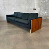 Mid Century Walnut Case Sofa By Otmar - New Upholstery