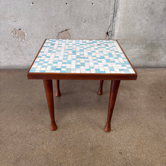 Mid Century Modern Side Table With Teak Legs