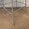 Pair of Herman Miller Eames Wire Stools w/ Black Cushions