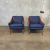 Pair of Danish Lounge Chairs -  New Upholstery