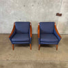 Pair of Danish Lounge Chairs -  New Upholstery