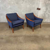 Pair of Danish Lounge Chairs -  New Upholstery