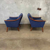 Pair of Danish Lounge Chairs -  New Upholstery