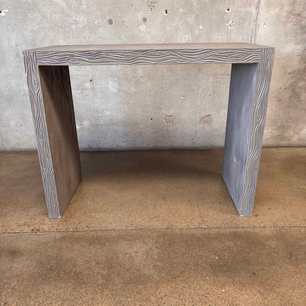 Outdoor Etched Concrete Parsons Console