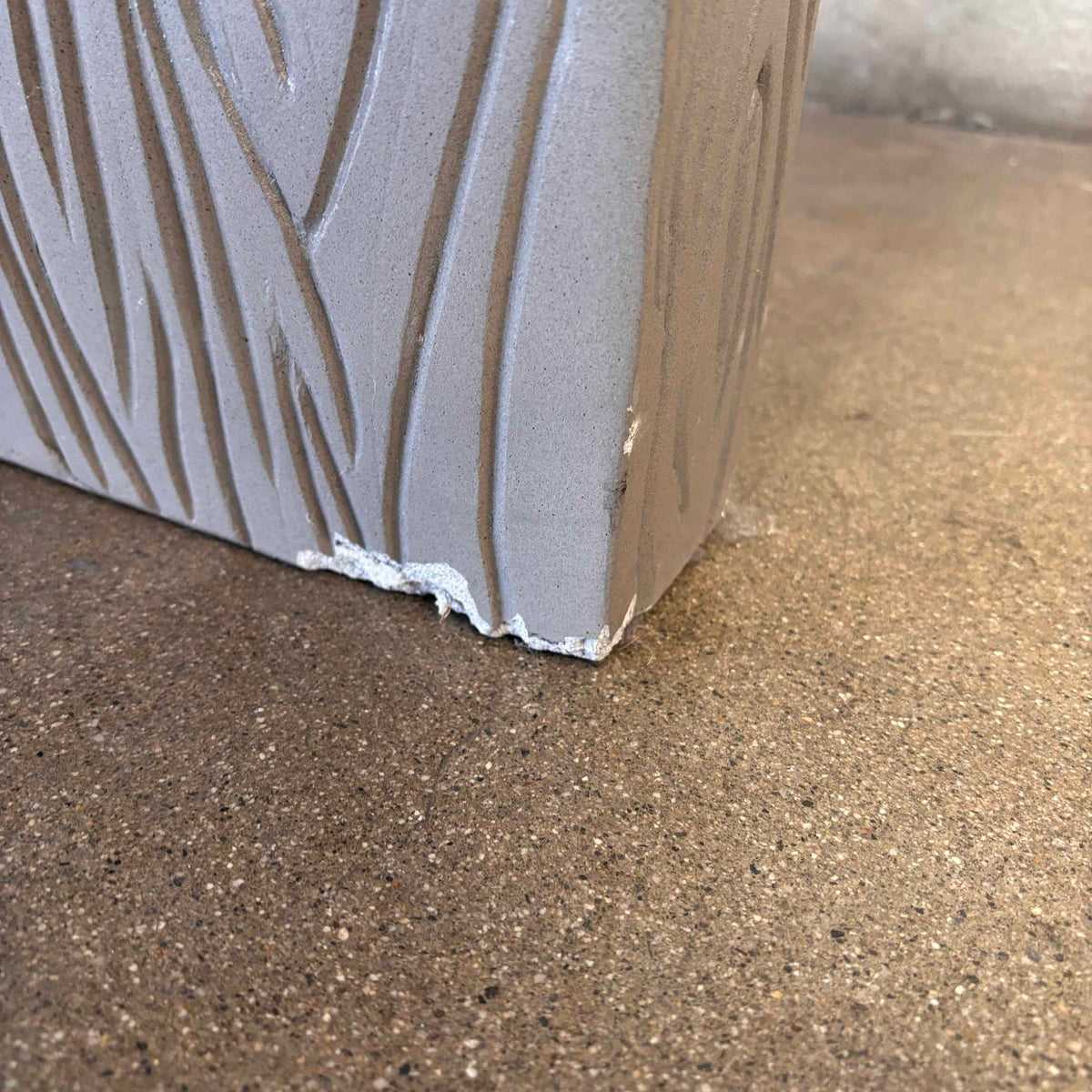 Outdoor Etched Concrete Parsons Console