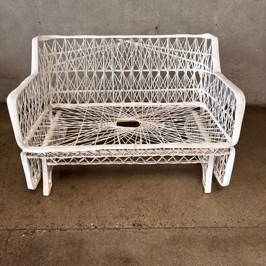 Mid Century Modern Russell Woodard Spun Fiberglass Glider Love Seat