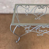 Vintage Iron Console With Glass Top - Newly Powder Coated