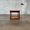 Jack Cartwright Side Table Circa 1960, Walnut & Cane