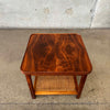 Jack Cartwright Side Table Circa 1960, Walnut & Cane