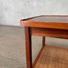 Jack Cartwright Side Table Circa 1960, Walnut & Cane