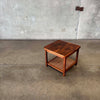 Jack Cartwright Side Table Circa 1960, Walnut & Cane