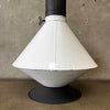 Vintage MCM White/Black Speckles Porcelain Enamel Majestic Fireplace