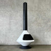 Vintage MCM White/Black Speckles Porcelain Enamel Majestic Fireplace