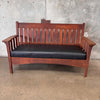 Arts & Crafts 1920's Oak Mission Settee