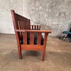 Arts & Crafts 1920's Oak Mission Settee