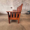 Arts & Crafts 1920's Oak Mission Settee