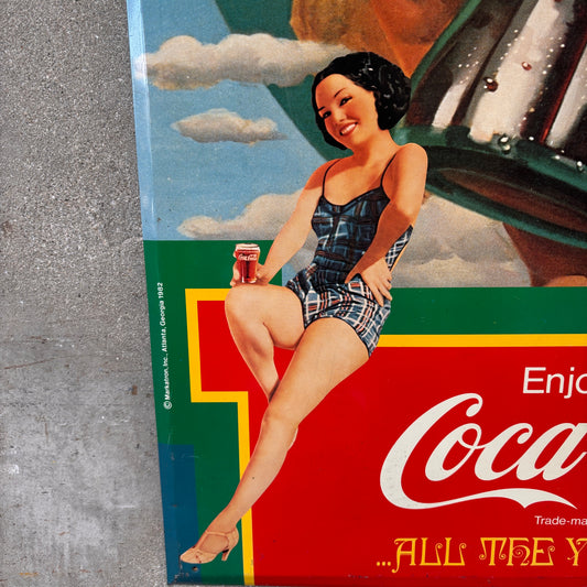 1982 Coca Cola Metal Sign