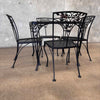5 Piece Wrought Iron Saltarini Mid Century Modern Patio Set