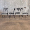 5 Piece Wrought Iron Saltarini Mid Century Modern Patio Set