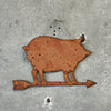Metal Pig Shaped Hanging Sign w/Arrow