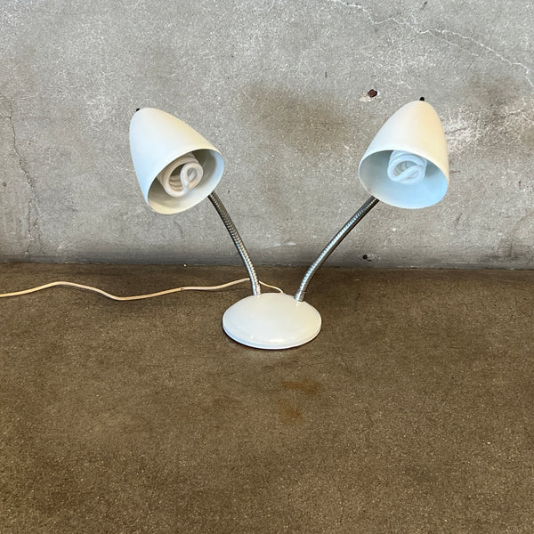 1950's Gerald Thurston Style Desk Lamp w/Bullet Shades