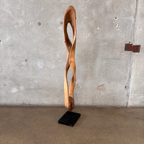 Organic Adriana Shamaris Style Sona Wood Sculpture on Stand