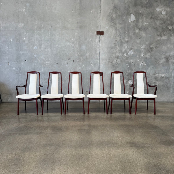 Set Of Six Danish Modern Rosewood Dining Chairs