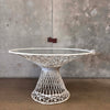 Mid Century Modern Spun Fiberglass Glass Top Patio Table - Russell  Woodard
