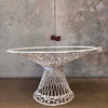 Mid Century Modern Spun Fiberglass Glass Top Patio Table - Russell  Woodard