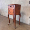 Antique French Louis XVI Style Carved Nightstand With Marble Top
