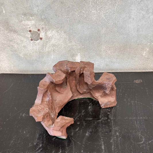 Studio Pottery Unsigned In Brown Glaze