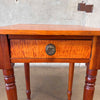 Antique European Lamp Table With Curly Maple Front Product Image