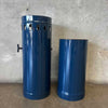 Vintage Mid Century Modern Blue Malm "Fire Drum 2" Fireplace