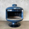 Vintage Mid Century Modern Blue Malm "Fire Drum 2" Fireplace