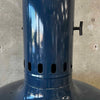 Vintage Mid Century Modern Blue Malm "Fire Drum 2" Fireplace