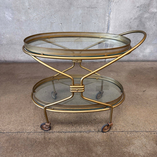 Vintage Brass Bar Cart