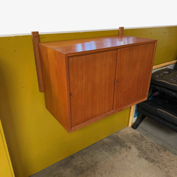 Poul Cadovius Cado Teak Wall Mounted Sliding Door Storage Cabinet