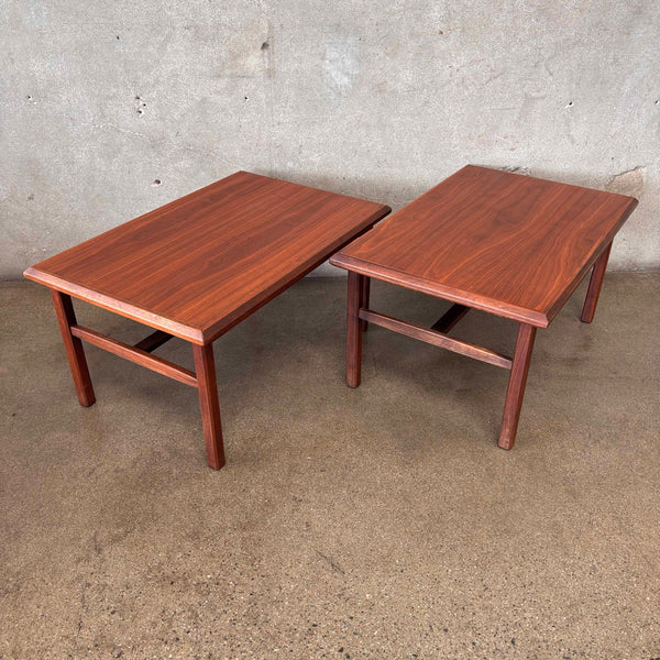Pair Of Mid Century Modern Solid Walnut End Tables By Motif