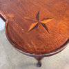 1960s Italian Queen Anne Inlaid Table With Star Corners