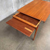 Mid Century Teak Dining Table With One Leaf - Denmark Circa 1960