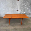 Mid Century Teak Dining Table With One Leaf - Denmark Circa 1960