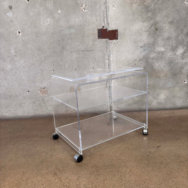 Vintage AKKO Inc. Lucite Cart & Swivel Tray