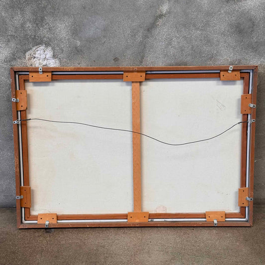 Abstract Expressionist Oil Painting by Vern Wilson of Art Center 1986