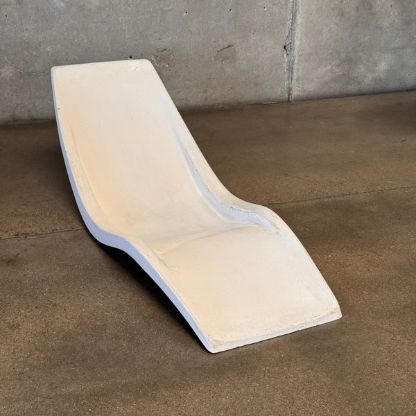 French Mid Century Fiberglass Pool Lounger #2 White
